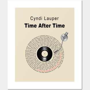 TIME AFTER TIME LYRICS ILLUSTRATIONS Posters and Art